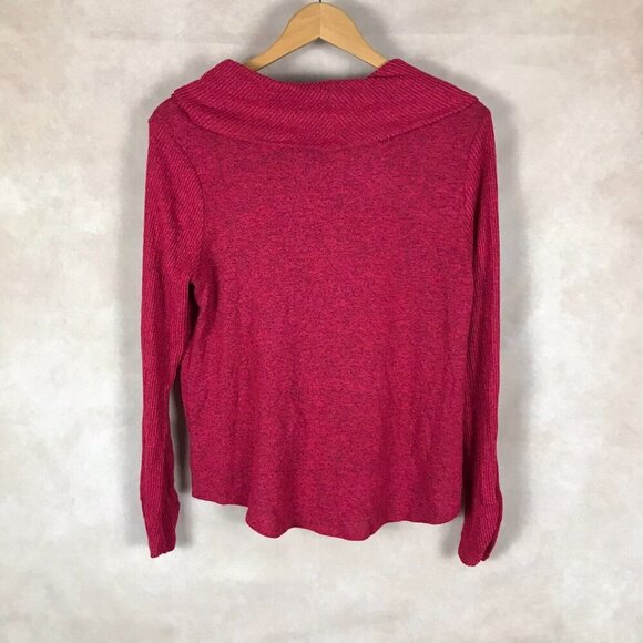 BCX Twist Front Soft Red Cowl Neck Sweater Juniors NEW Size Large - Picture 7 of 8